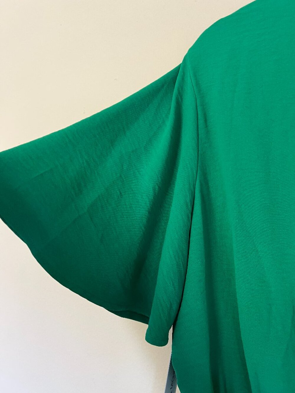 Emma & Michele V Neck Flutter Sleeve Skort Romper - Green - Size XL - Picture 4 of 6